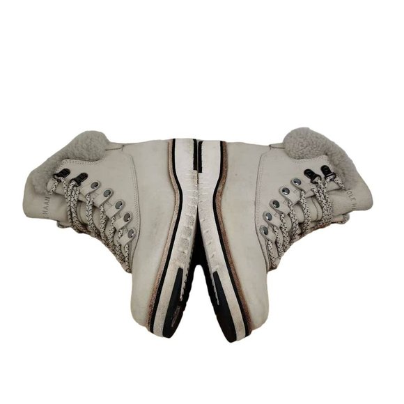 Cole Haan Womens Zerogrand Explorer Hiking Boots Beige Leather Ankle Lace Up 6 B - Picture 6 of 13